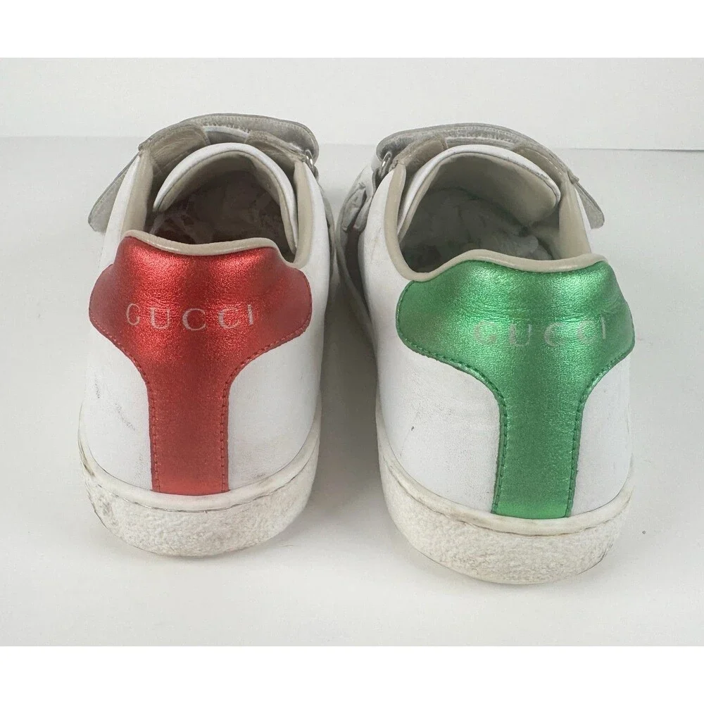 Gucci White Strap Leather Ace Sneaker Size 36 US 6
